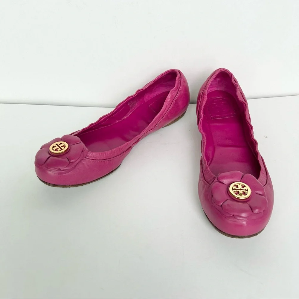 TORY BURCH Shelby Leather Ballet Flats